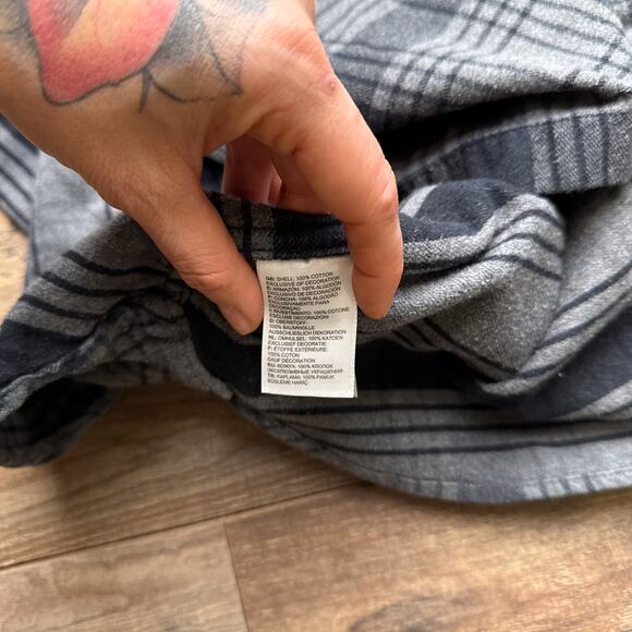 The North Face Arroyo Flannel Shirt Men's Medium‎ Gray Plaid Long Sleeve 6152 - Picture 7 of 14